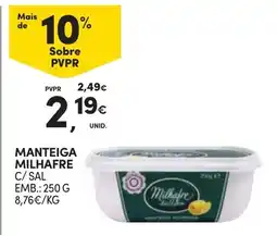 Continente Manteiga milhafre c/ sal promoção