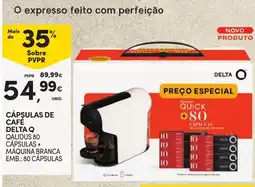 Continente Cápsulas de café delta q promoção