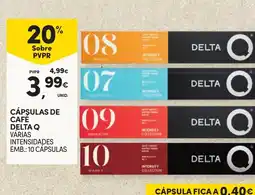 Continente Cápsulas de café delta q promoção