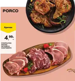 Continente Costeletas mistas de porco continente promoção
