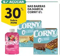 Continente Nas barras da marca corny 0% promoção