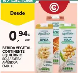 Continente Bebida vegetal continente equilíbrio promoção