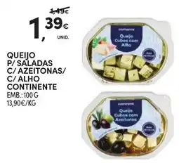 Continente Queijo p/ saladas c/ azeitonas/ c/ alho continente promoção