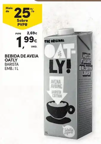 Bebida de aveia oatly barista