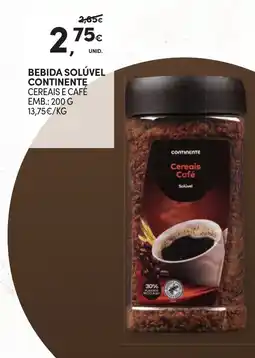 Continente Bebida solúvel cereais e café continente promoção