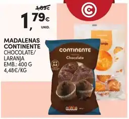 Continente Madalenas continente chocolate/laranja promoção
