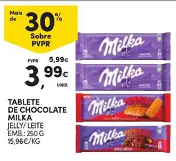 Continente Tablete de chocolate milka jelly/leite promoção