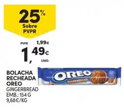 Continente Bolacha recheada oreo gingerbread promoção