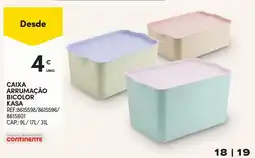 Continente Caixa arrumação bicolor kasa promoção