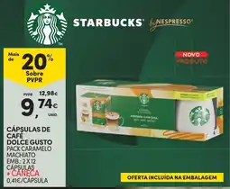 Continente Cápsulas de café dolce gusto pack caramelo machiato promoção