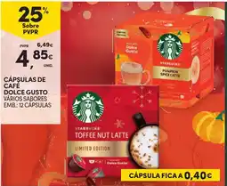 Continente Cápsulas de café dolce gusto vários sabores promoção