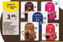 Continente Cápsulas de café compatíveis c/ dolce gusto continente promoção