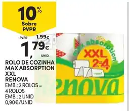 Continente Rolo de cozinha max absorption xxl renova promoção