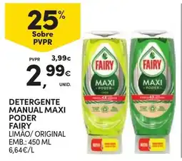 Continente Detergente manual maxi poder fairy promoção