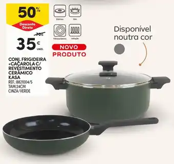 Conj. frigideira + caçarola c/ revestimento cerâmico kasa