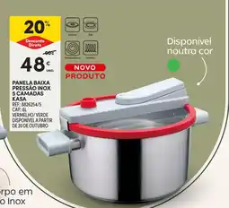Continente Panela baixa pressão inox 5 camadas kasa promoção