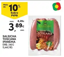 Continente Salsicha Toscana Ipanema promoção