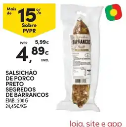Continente Salsichão de porco preto segredos de barrancos promoção