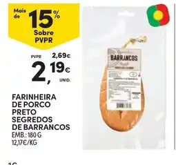 Continente Farinheira de porco preto segredos de barrancos promoção