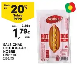 Continente Salsichas hotdog pão nobre promoção
