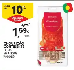 Continente Chourição continente promoção
