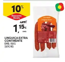 Continente Linguiça extra continente promoção