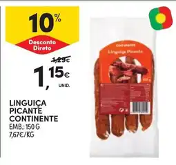 Continente Linguica picante continente promoção