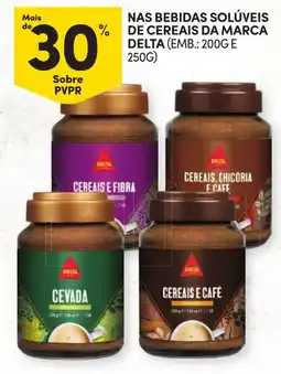 Continente bebidas solúveis de cereais da marca delta promoção