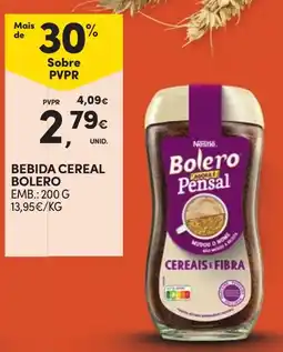 Continente Bebida cereal bolero promoção