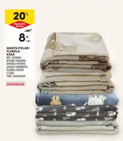 Continente Manta polar/flanela kasa promoção