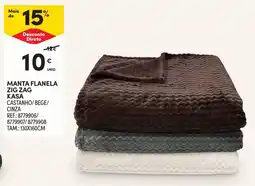 Continente Manta flanela zig zag kasa promoção