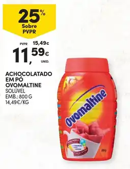 Continente achocolatado em pó ovomaltine solúvel promoção