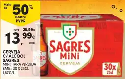 Continente Cerveja c/ álcool sagres mini promoção