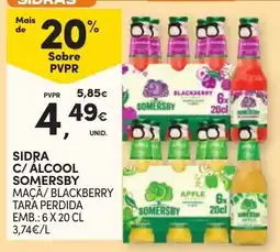 Continente Sidra c/ alcool somersby maçã/ blackberry promoção