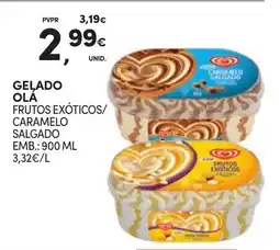 Continente gelado olá frutos exóticos/caramelo salgado promoção