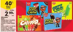 Continente Gelado ola perna pau / calippo super mix / fizz limão / cone perna pau promoção
