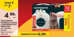 Continente Alimento Humido P/ Gato Premium Pet promoção