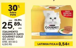 Continente alimento humido p/ gato gourmet gold promoção