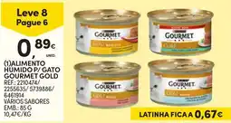 Continente Alimento Humido P/ Gato Gourmet Gold promoção