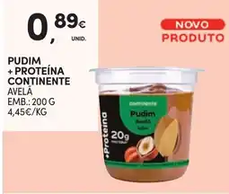 Continente Pudim + Proteína Continente Avelã promoção