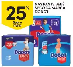 Continente Nas pants bebé seco da marca dodot promoção