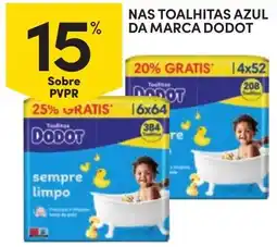 Continente Nas toalhitas azul da marca dodot promoção