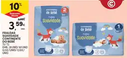 Continente Fraldas suavidade continente do bebé promoção