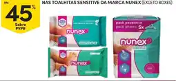 Continente toalhitas sensitive da marca nunex promoção