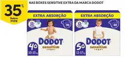 Continente Nas boxes sensitive extra da marca dodot promoção