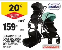 Continente carrinho passeio duo convertível asalvo promoção