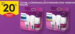 Continente lâmpadas led standard philips promoção