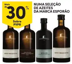 Continente numa seleção de azeites da marca esporão promoção