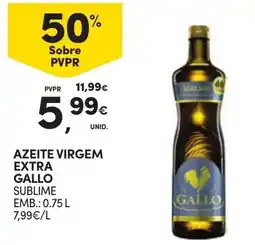 Continente Azeite virgem extra gallo sublime promoção