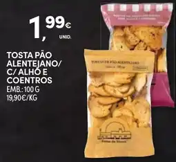 Continente Tosta pão alentejano C/ alho e coentros promoção